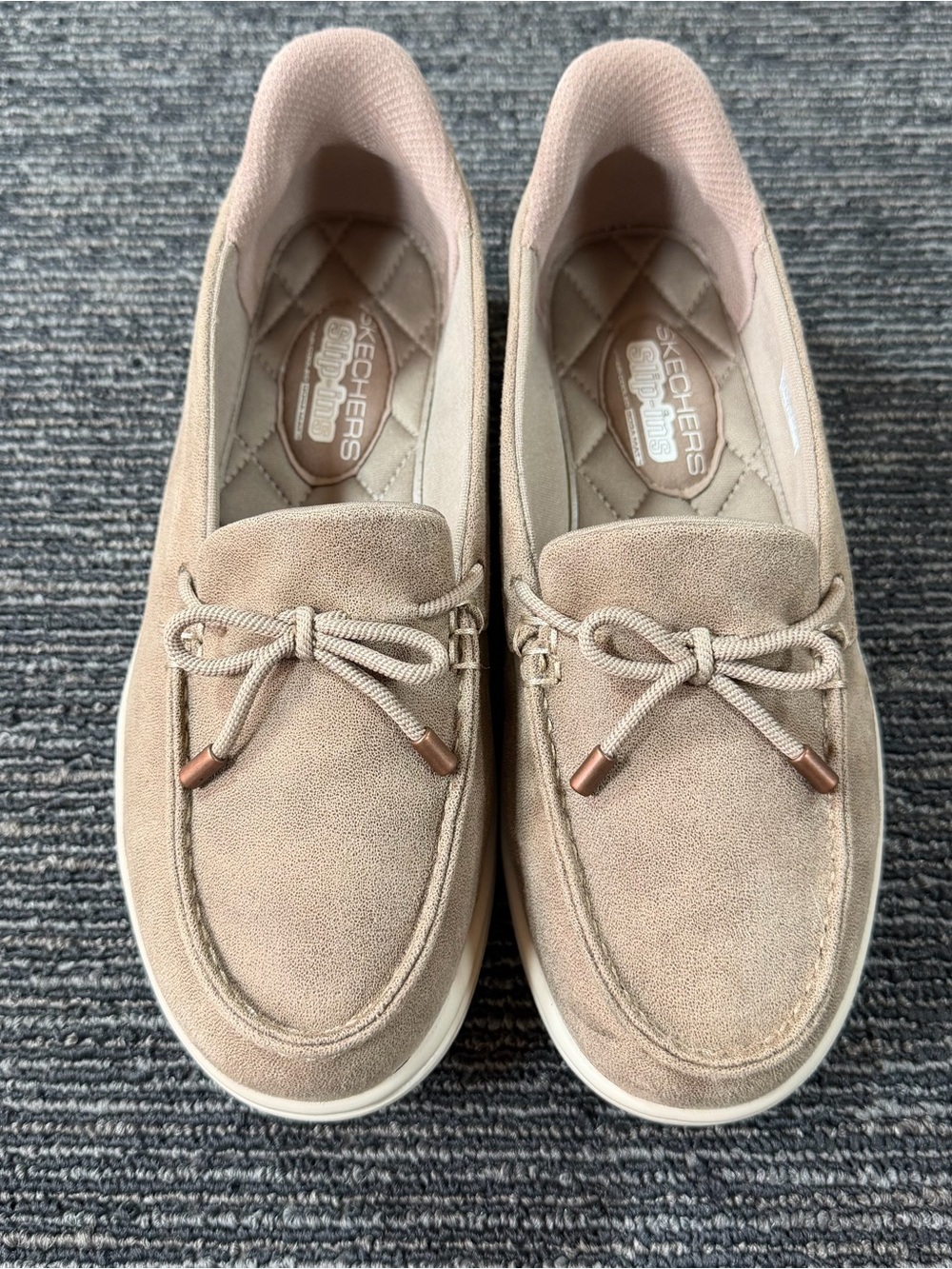 Skechers Slip-ins On-The-Go Flex Women Size 8 Taupe Loafer Boat Shoes 138437